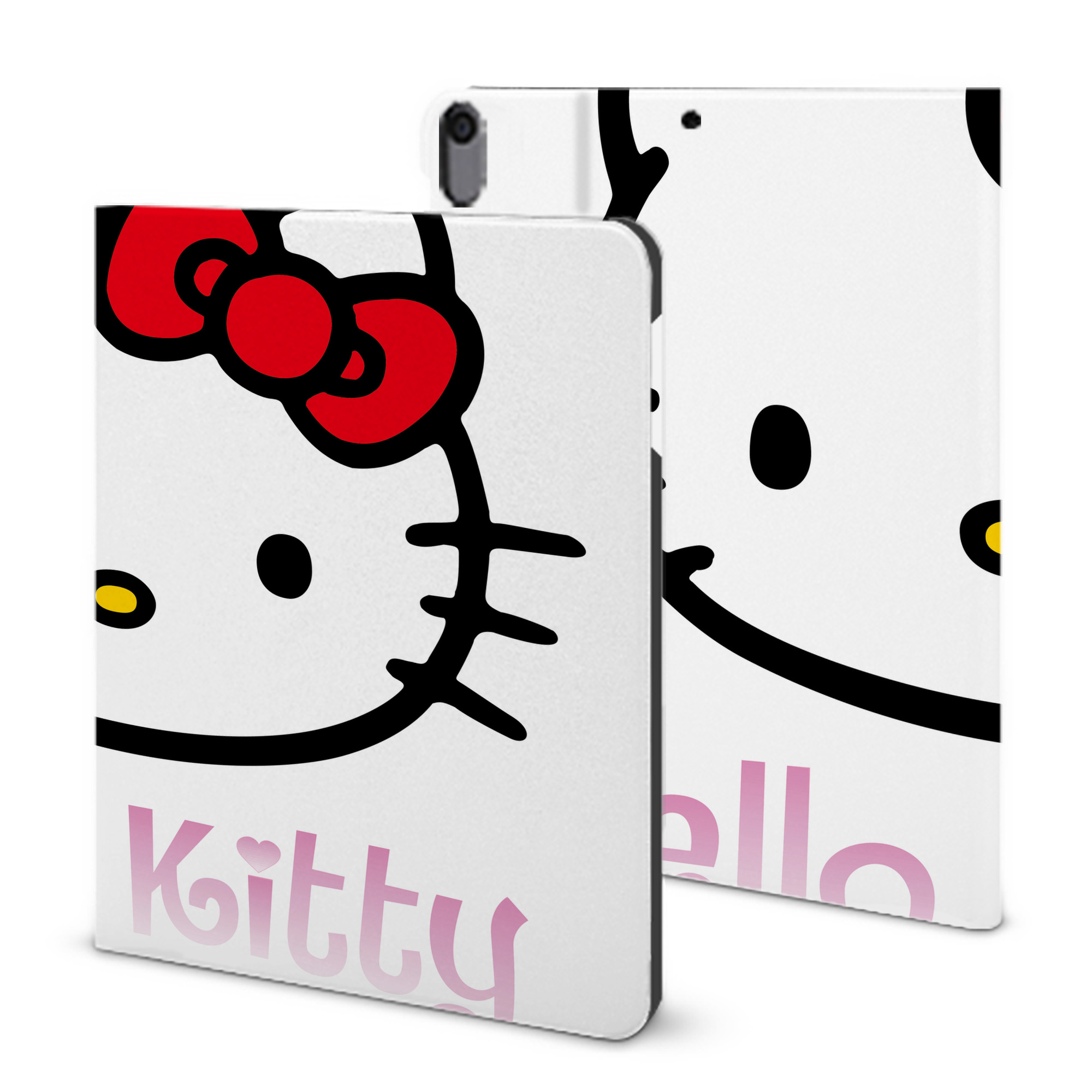 （画像用） Hello Kitty ハローキティ IPad ケース ブック型 PUレザー TPU 耐衝撃 軽量 薄型 ペン収納なし 全面保護 IPad 各モデル対応